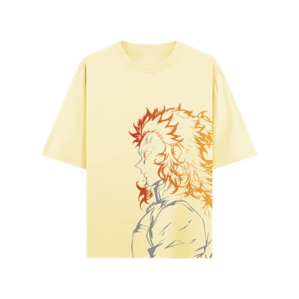 Rengoku Flame Hashira Oversized Tee – Set Your Heart Ablaze Edition - Image 3